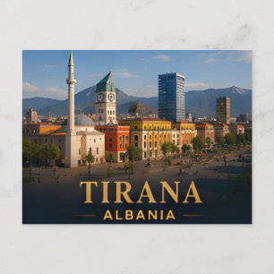 Tirana Albanië Modern Europees Reisdoel Briefkaart
