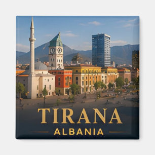 Tirana Albanië Modern Europese Reisbestemming Magneet