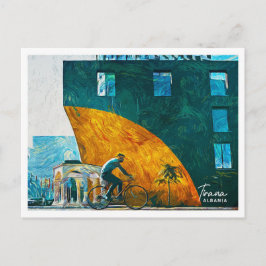 Tirana Albanië Mooi olieverflandschap Briefkaart