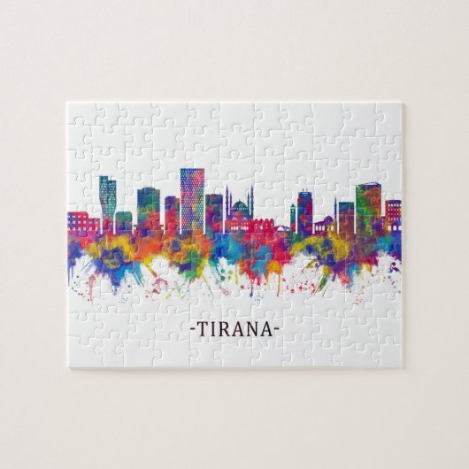 Tirana Albanië Skyline Legpuzzel (Horizontaal)