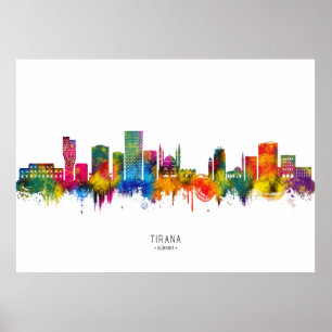 Tirana Albanië Skyline Poster