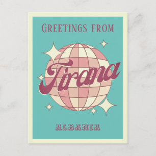 Tirana Albanië vakantie Retro Briefkaart