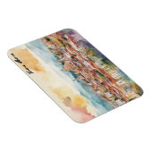 Tirana Albanië Waterverf schilderij Panorama Uitzi Magneet (Rechterzijde)