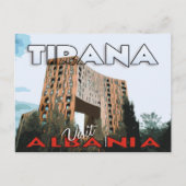 Tirana, Bezoek Albanië, briefkaart (Voorkant)