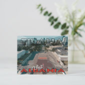 Tirana, bezoek Albanië briefkaart (Staand voorkant)