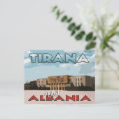 Tirana, bezoek Albanië briefkaart (Staand voorkant)