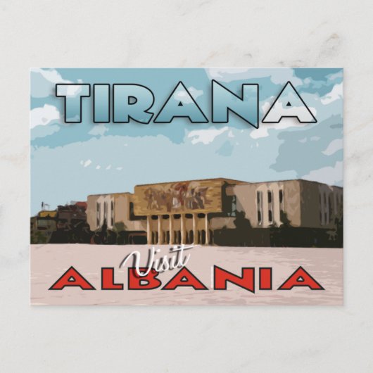 Tirana, bezoek Albanië briefkaart (Voorkant)