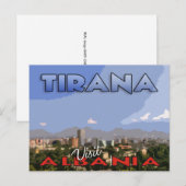 Tirana, Bezoek Albanië Briefkaart (Voorkant / Achterkant)
