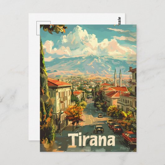 Tirana briefkaart (Voorkant / Achterkant)