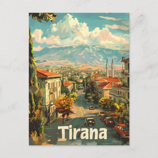 Tirana  briefkaart (Voorkant)