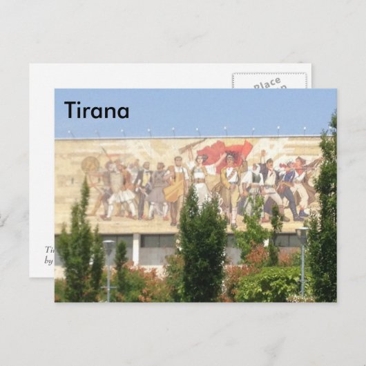 Tirana Briefkaart (Voorkant / Achterkant)