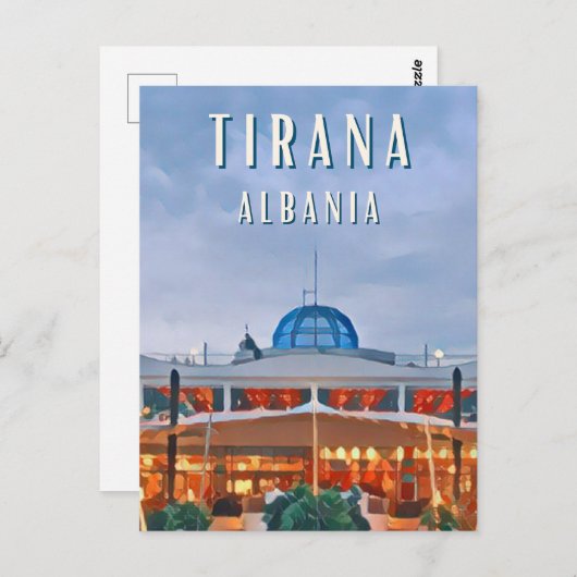 Tirana, de levendige hoofdstad van Albanië Briefkaart (Voorkant / Achterkant)