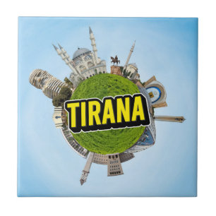 Tirana kleine kleine planeet landmark architectuur tegeltje
