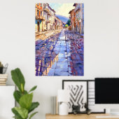Tirana Oude Straatkunstprint Poster (Thuiskantoor)