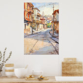 Tirana Street Bohemian Art Poster (Keuken)