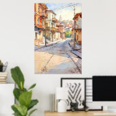 Tirana Street Bohemian Art Poster (Thuiskantoor)