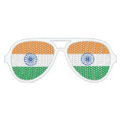 "Tiranga Jhanda" Indiase driekleurige vlag Aviator Zonnebril (Voorkant)