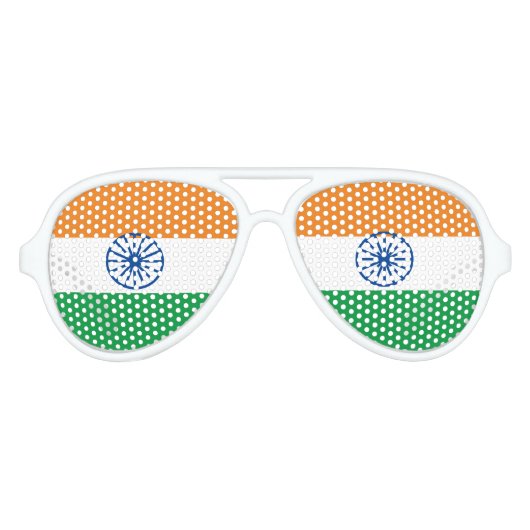 "Tiranga Jhanda" Indiase driekleurige vlag Aviator Zonnebril (Voorkant)