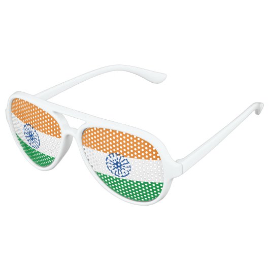 "Tiranga Jhanda" Indiase driekleurige vlag Aviator Zonnebril (Gekanteld)
