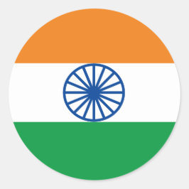 "Tiranga Jhanda" Indiase driekleurige vlag Ronde Sticker
