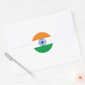 "Tiranga Jhanda" Indiase driekleurige vlag Ronde Sticker (Envelop)