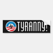 tirannie! bumpersticker (Voorkant)