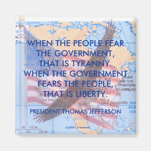 TIRANNIE VS. VRIJHEID MAGNEET (Voorkant)