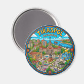 Tiraspol Moldavië Magneet (Voorkant / Achterkant)