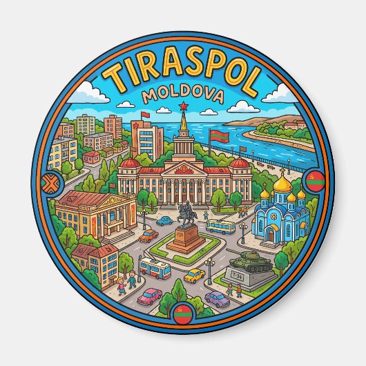 Tiraspol Moldavië Magneet (Voorkant)