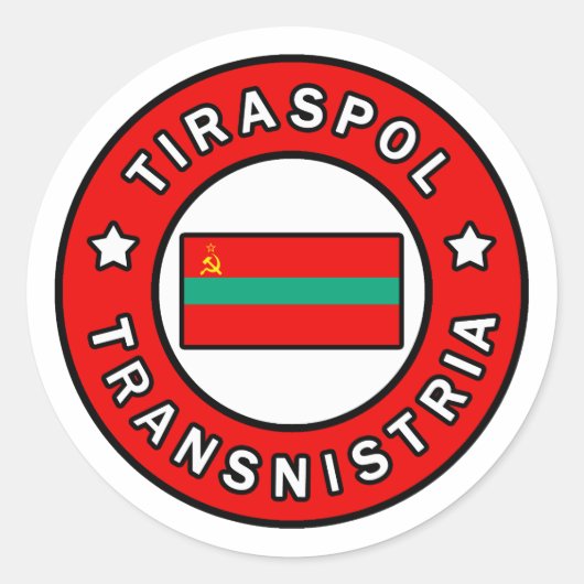Tiraspol Transnistria Ronde Sticker (Voorkant)