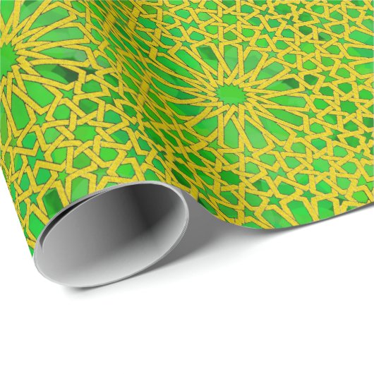 Tirazut geel en groen cadeaupapier (Rol Hoek)