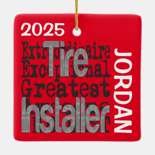 Tire Installer Extraordinaire CUSTOM Keramisch Ornament (Achterkant)