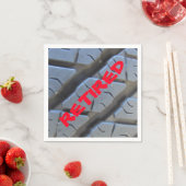 Tire Retirement Cocktail Paper Napkins. Servetten (Insitu)