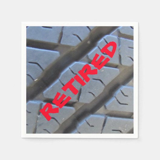 Tire Retirement Cocktail Paper Napkins. Servetten (Voorkant)