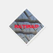 Tire Retirement Cocktail Paper Napkins. Servetten (Hoek)