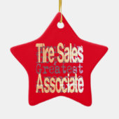 Tire Sales Associate Extraordinaire Keramisch Ornament (Achterkant)