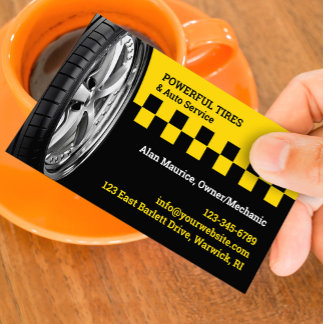Tire Service Business Card Template Visitekaartje