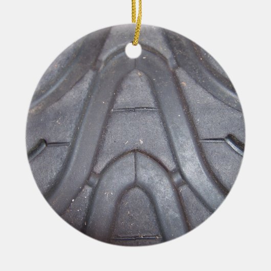 Tire Tread Keramisch Ornament (Voorkant)