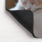 Tired beige en White Kitten Muismat (Hoek)