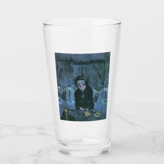 Tired Bloemenmeisje (door Walter Gramatté) Glas (Voorkant)