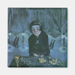 Tired Bloemenmeisje (door Walter Gramatté) Magneet