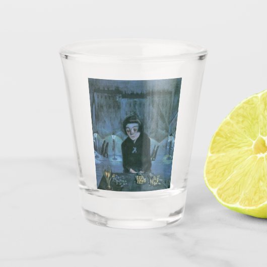 Tired Bloemenmeisje (door Walter Gramatté) Shot Glas (Voorkant)