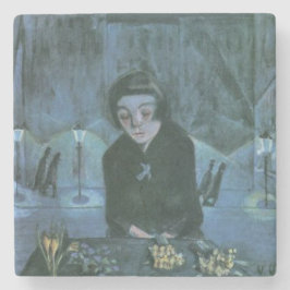 Tired Bloemenmeisje (door Walter Gramatté) Stenen Onderzetter