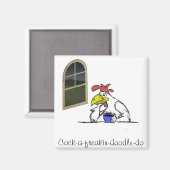 Tired Chicken Magneet (Voorkant / Achterkant)