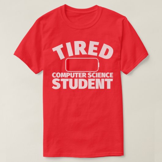 Tired Computer Science student Premium T-shirt (Design voorkant)