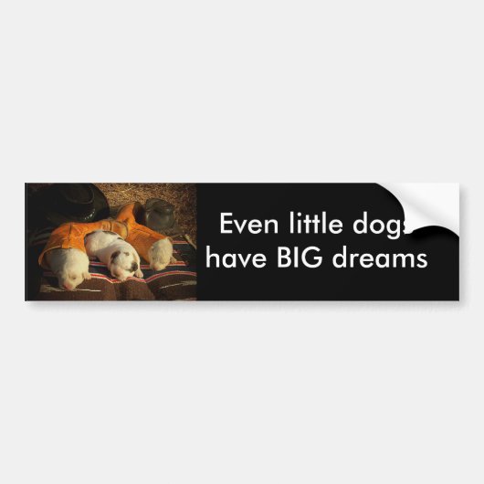 Tired Cowboy Puppies Bumpersticker (Voorkant)