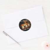 Tired Cowboy Puppies Ronde Sticker (Envelop)