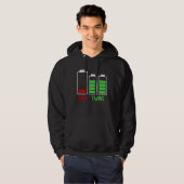 Tired Dad Low Battery Twins Full Charge Father's D Hoodie (Voorkant volledig)