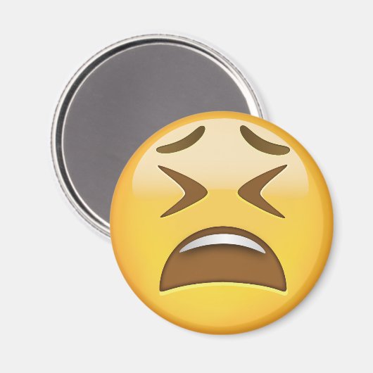 Tired Face Emoji Magneet (Voorkant / Achterkant)