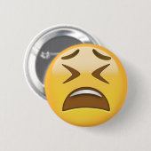 Tired Face Emoji Ronde Button 5,7 Cm (Voorkant /achterkant)
